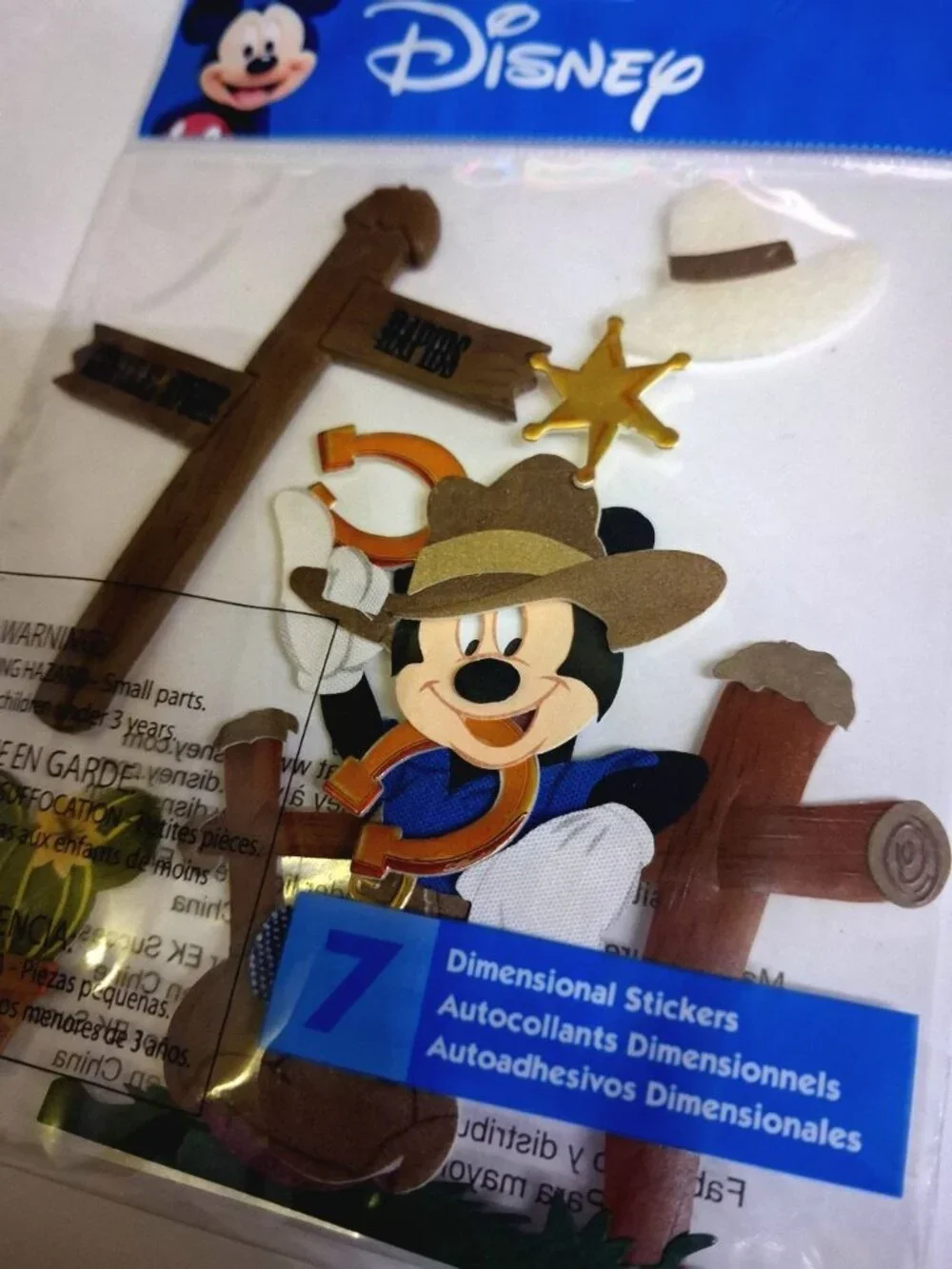 Jolee's Boutique Disney Western Mickey 3D Dimensional Scrapbook Stickers #DJBV06